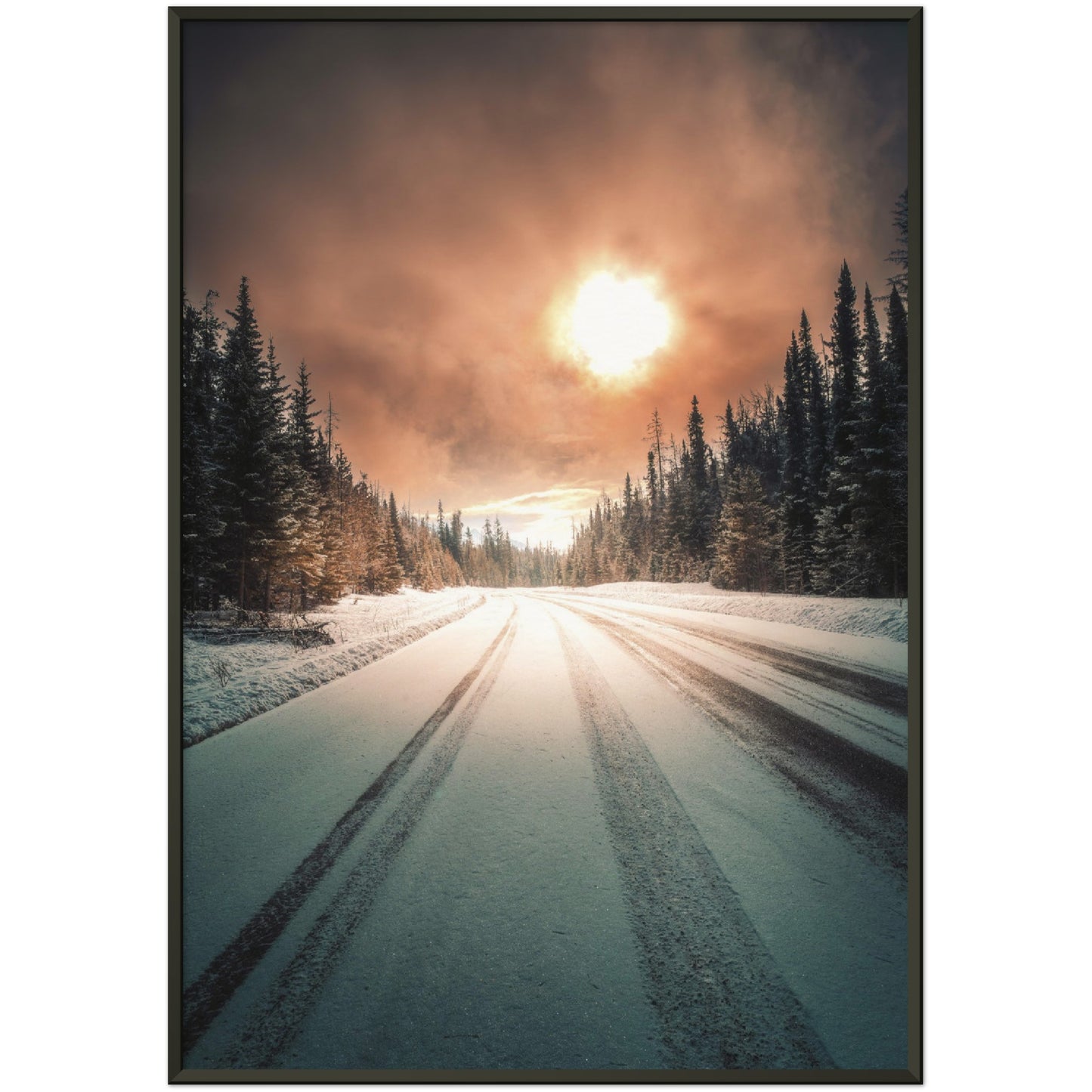 The Sun Road - Museum-Quality Matte Paper Metal Framed Poster