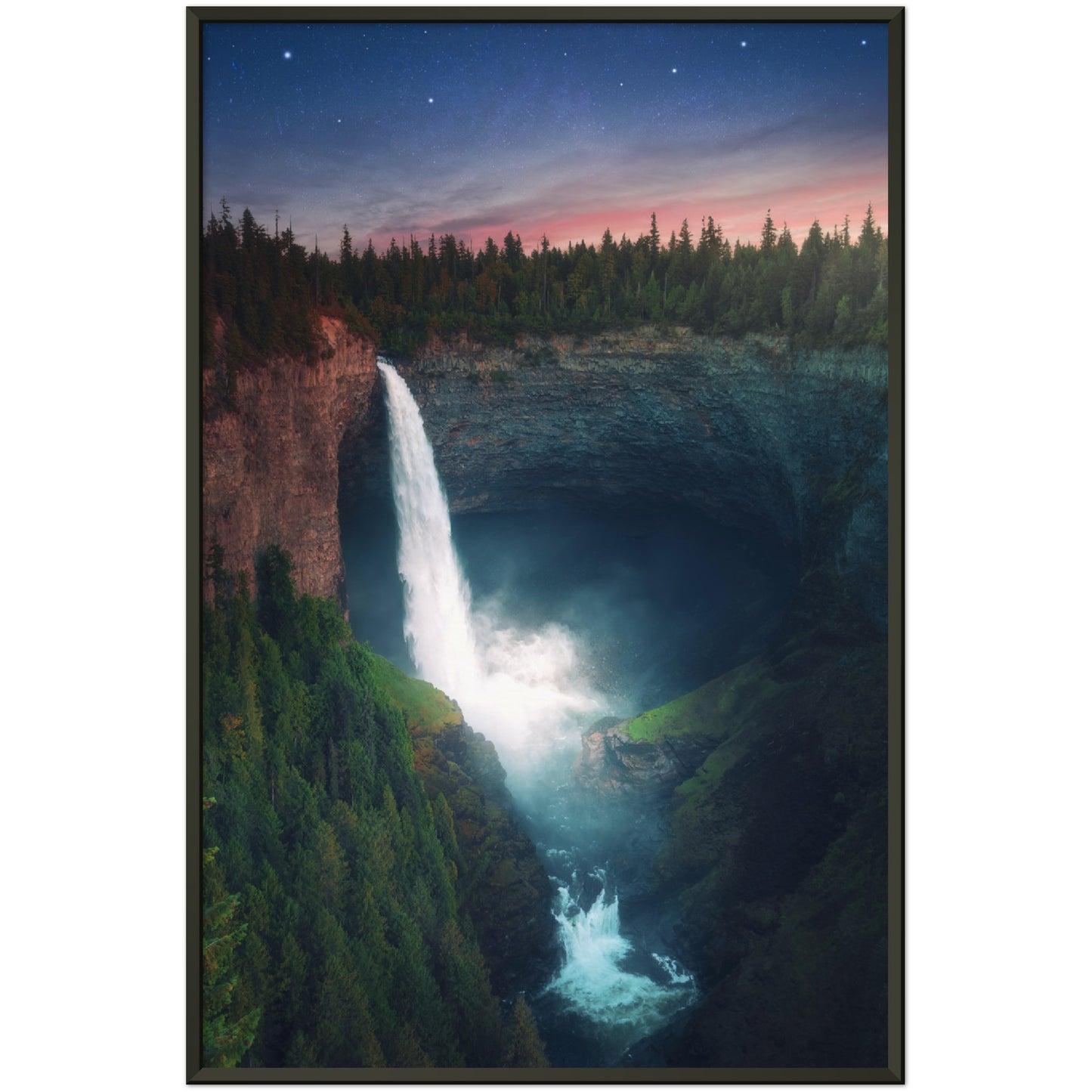 Galactic Waterfall - Museum-Quality Matte Paper Metal Framed Poster