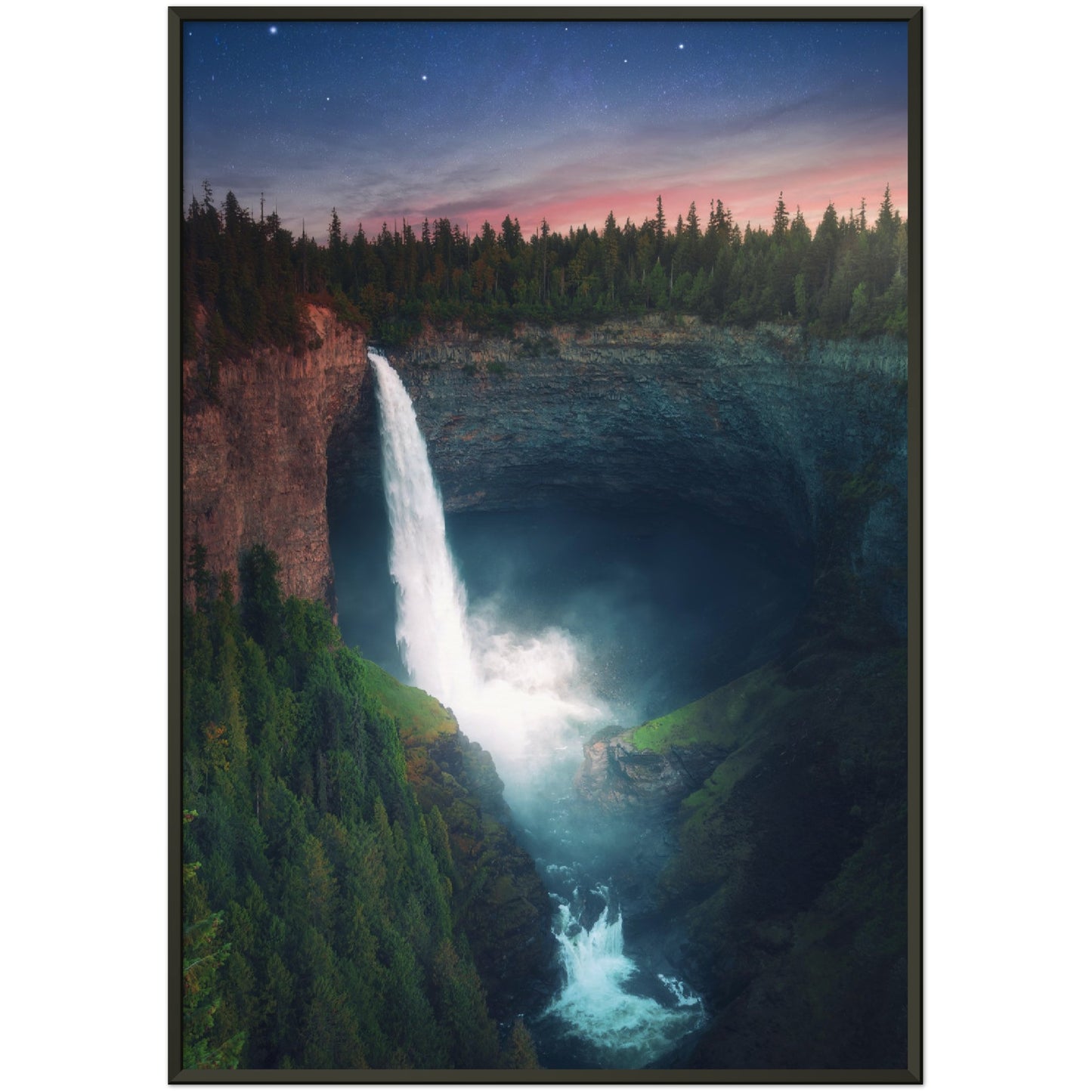 Galactic Waterfall - Museum-Quality Matte Paper Metal Framed Poster